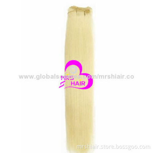 22-inch Brazilian Straight Hair Weave, Blonde Color